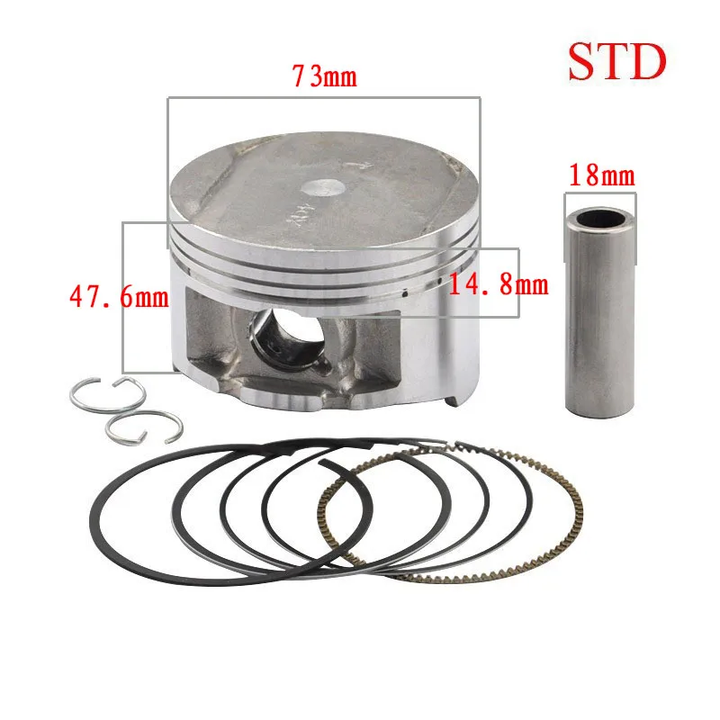 LOPOR TTR250 Piston & Rings Kit Motorcycle Engine Parts Piston Set For Yamaha TTR 250 STD