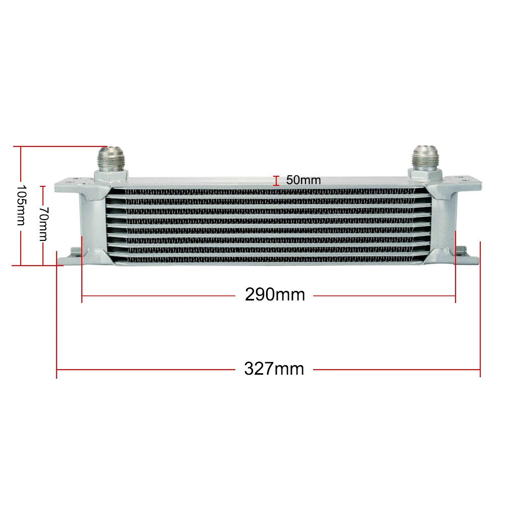 AN10 Масляный радиатор комплект 9 строк трансмиссионный масляный радиатор+ адаптер масляного фильтра+ плетеный шланг из нержавеющей стали с наклейкой и коробкой PQY