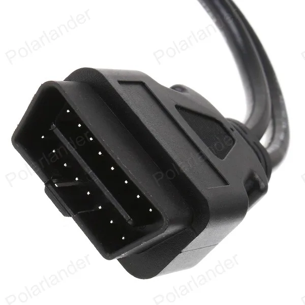 Горячая OBD II кабель 16 контактный соединитель для удлинителя штекер Двойной Женский Y расширенный интерфейс линии
