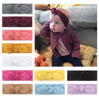 

Baby Girls Headbands Bow Toddler Infant Baby Hair Accessories For Girl Fashion Turban Solid Headwear Hair Band Girl Accessories