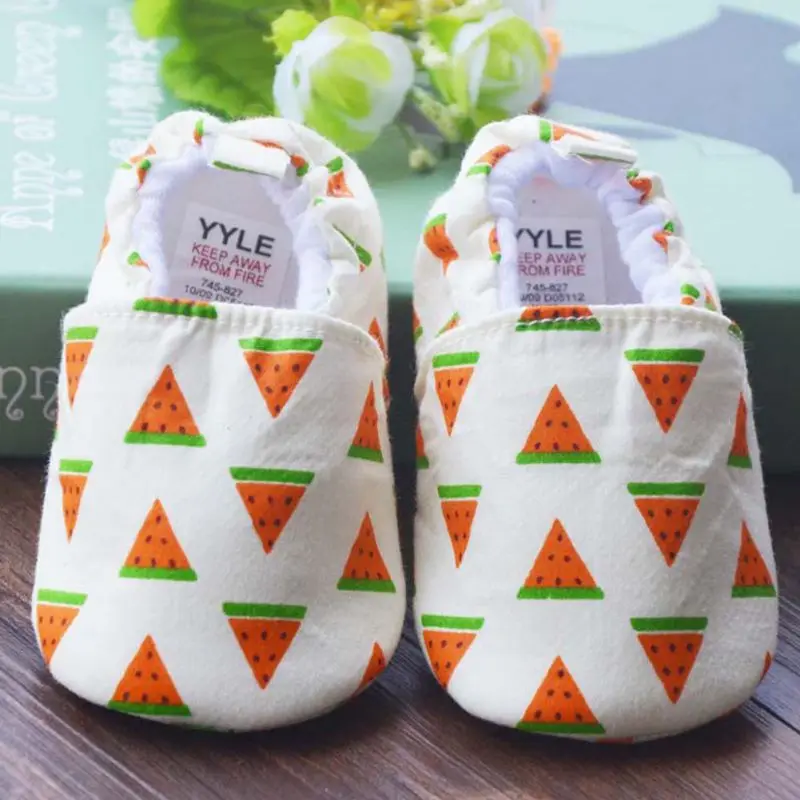 

Baby Boy Girl Shoes Cute Fruit Pattern Indoor Frist Walkers Baby Shoes 0-12MA1