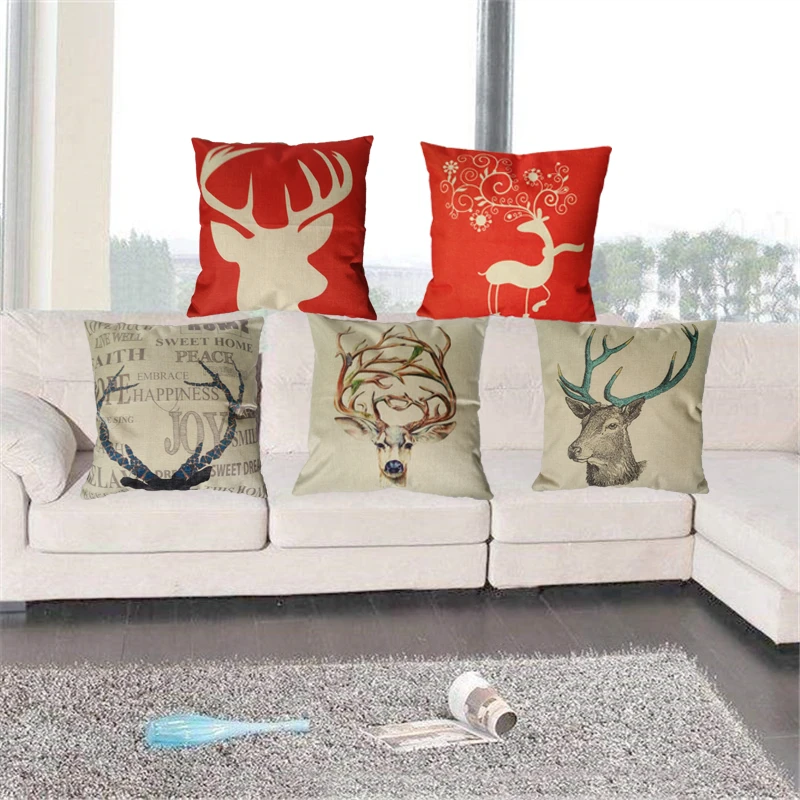 One side printing pad forest deer Department Home Furnishing car