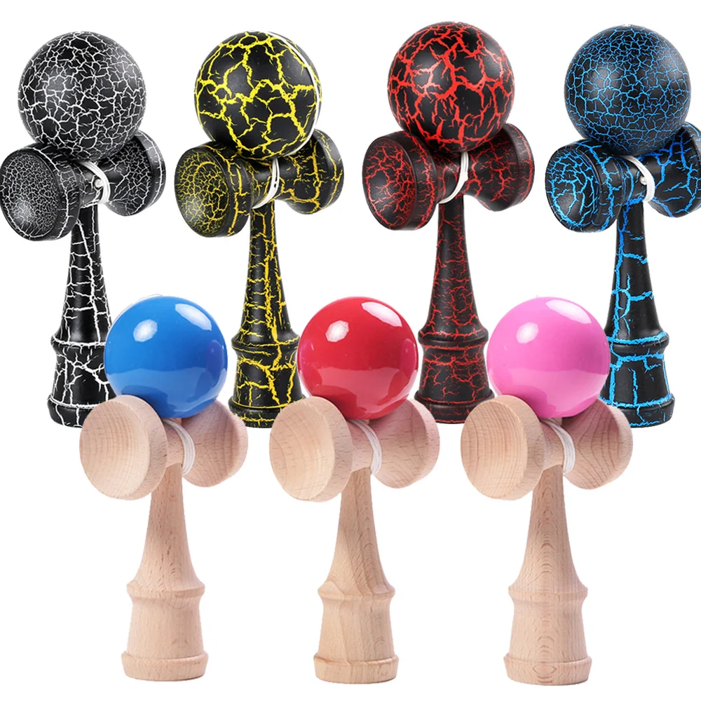 Деревянная игрушка Kendama для детей и взрослых 18 см искусственная краска рандомный