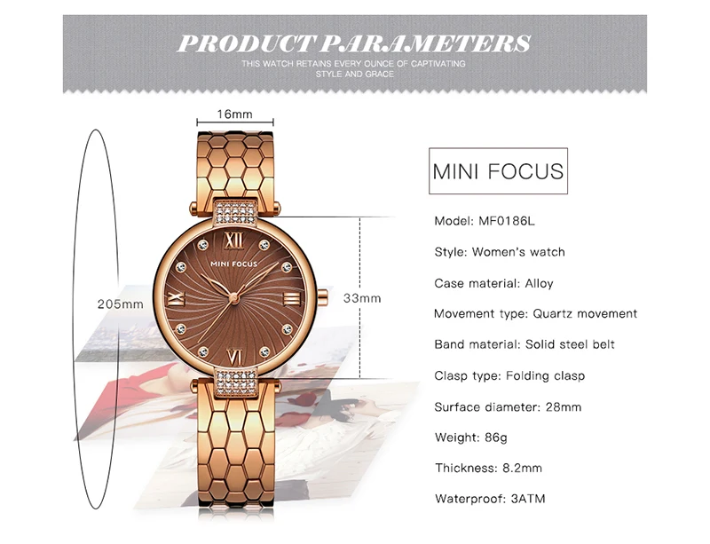 Reloj Mini Focus Mujer женские часы известных роскошных брендов из нержавеющей стали Элегантные часы для женщин кварцевые женские часы