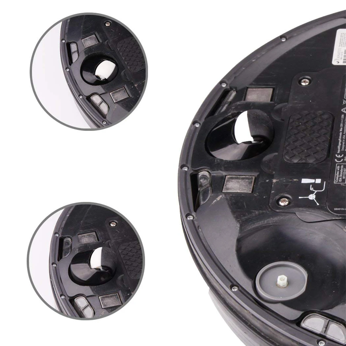 2 предмета Roomba колеса, для iRobot Roomba 980 960 770 780 690 650(500, 600700800 и 900 серии) вакуумные уборщики Запчасти, спереди