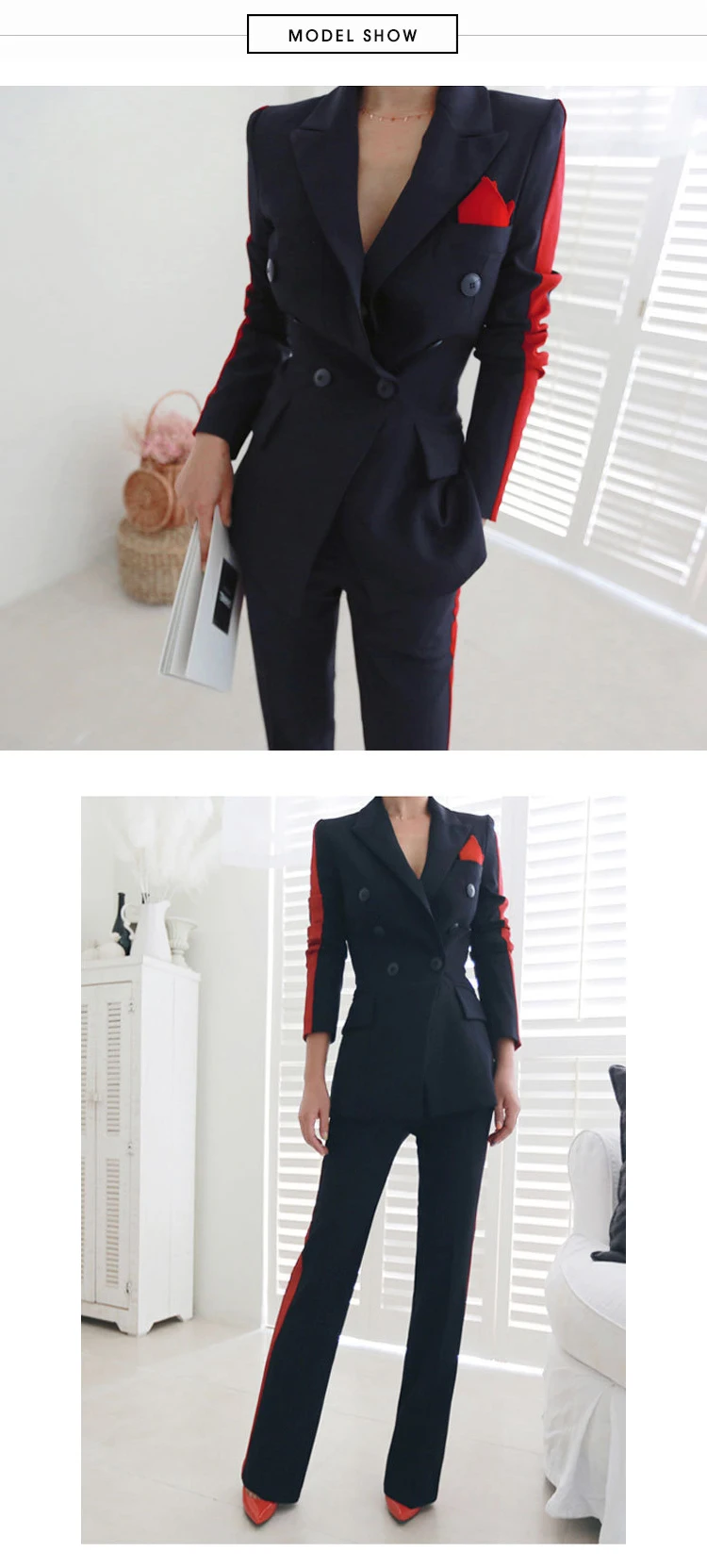 New arrival women high quality temperament fashion wild suit slim pant comfortable thick warm trend outdoor office pant suits