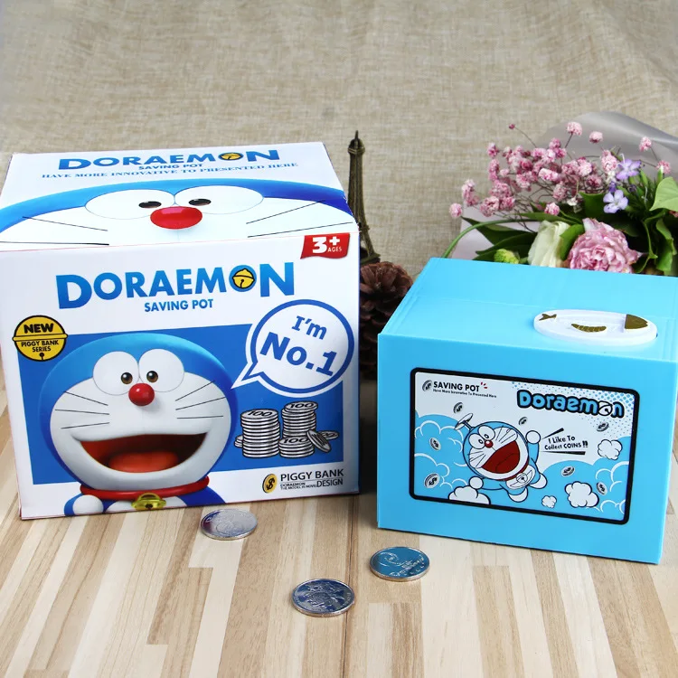 Doraemon бренд красть Копилка электронная пластиковая Копилка для денег копилка