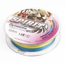 Горячая распродажа высокое качество 4 нити 100 м PE лески Красочные лодка Рыбалка темы сильным вытягивая рыбы приманка линии 2 шт./лот