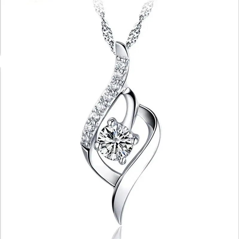 

1PCS Simple Heart to Heart Suspension Charms For Jewelry Making Copper Women's Pendant With Necklace Accessories For Jewelry