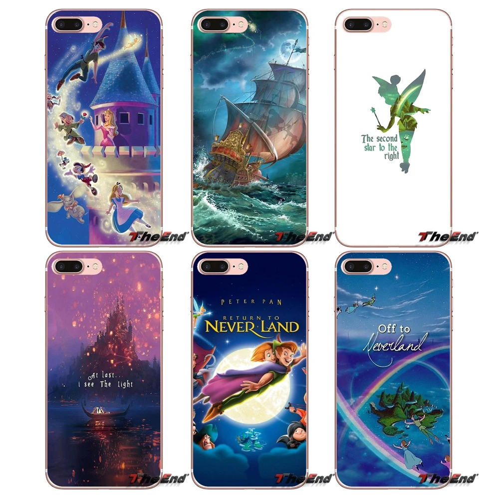 

For Samsung Galaxy S3 S4 S5 MINI S6 S7 edge S8 Plus Note 2 3 4 5 Grand Core Prime Peter Pan Take Me To Neverland Glossy Case