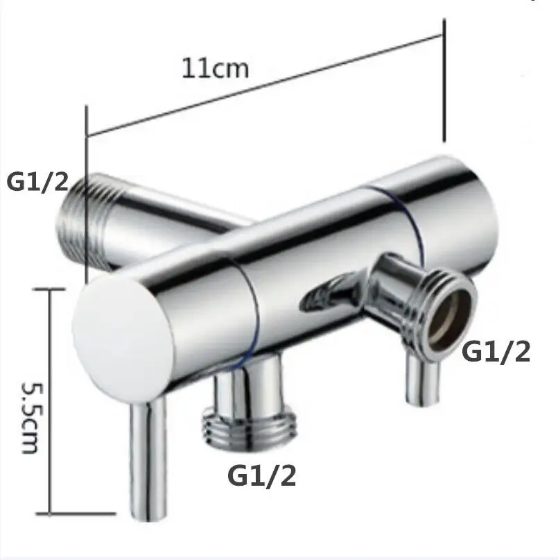 G1/2 латунный хромированный двойной кран двойного назначения, кран для холодной воды, кран для стиральной машины, кран для унитаза, кран, садовый кран угловой клапан