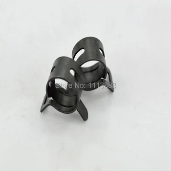 

9mm 0.35" inch Spring Clip Vacuum Fuel Oil Hose Line Band Clamp(Yellow / Black) x 100pcs