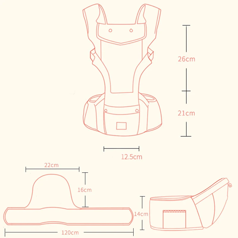 Ergonomic Baby Carrier Backpack Hipseat For Newborn And Prevent OType