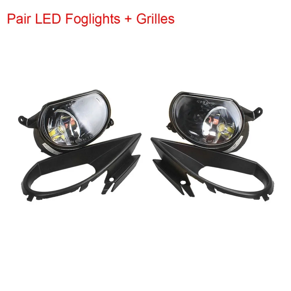 

Front Left Right Fog Light LED Lamp Grilles Grill Bezel Set For AUDI Q7 2010-2015 4L0941699A 4L0941700A 4L0807489A 4L0807490A