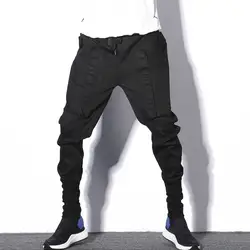 Мужская Уличная Хип-хоп панк свободные брюки Jogger тренировочные брюки сапоги брюки мужские модные повседневные шаровары