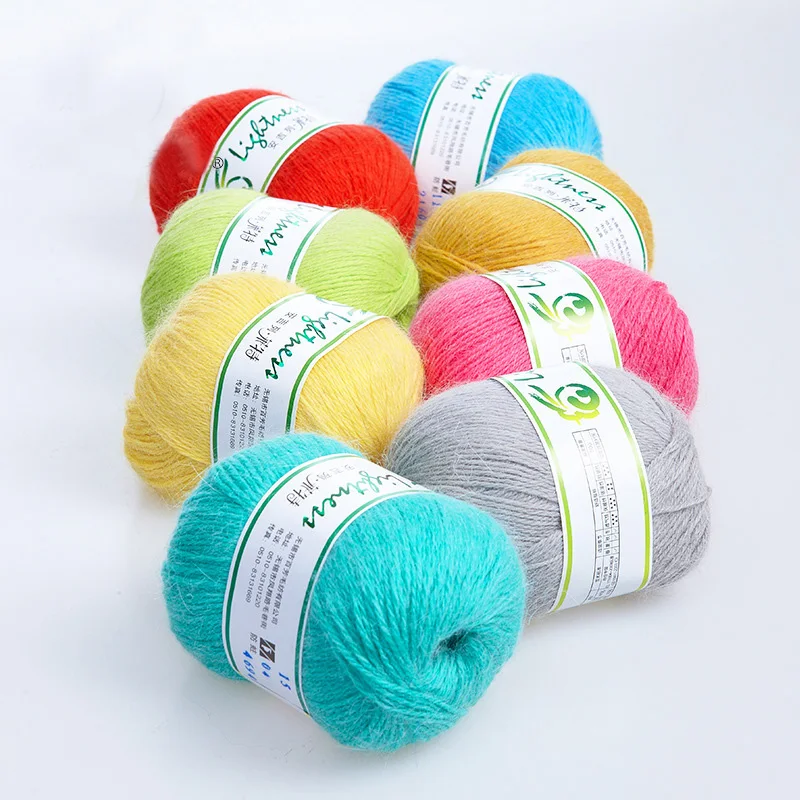 100g/Bag Soft Long-haired Rabbit Velvet Ultra-soft Baby-skin-specific Hand-knitted Sweater Crochet Wool Yarn For Knitting Thread | Дом и сад