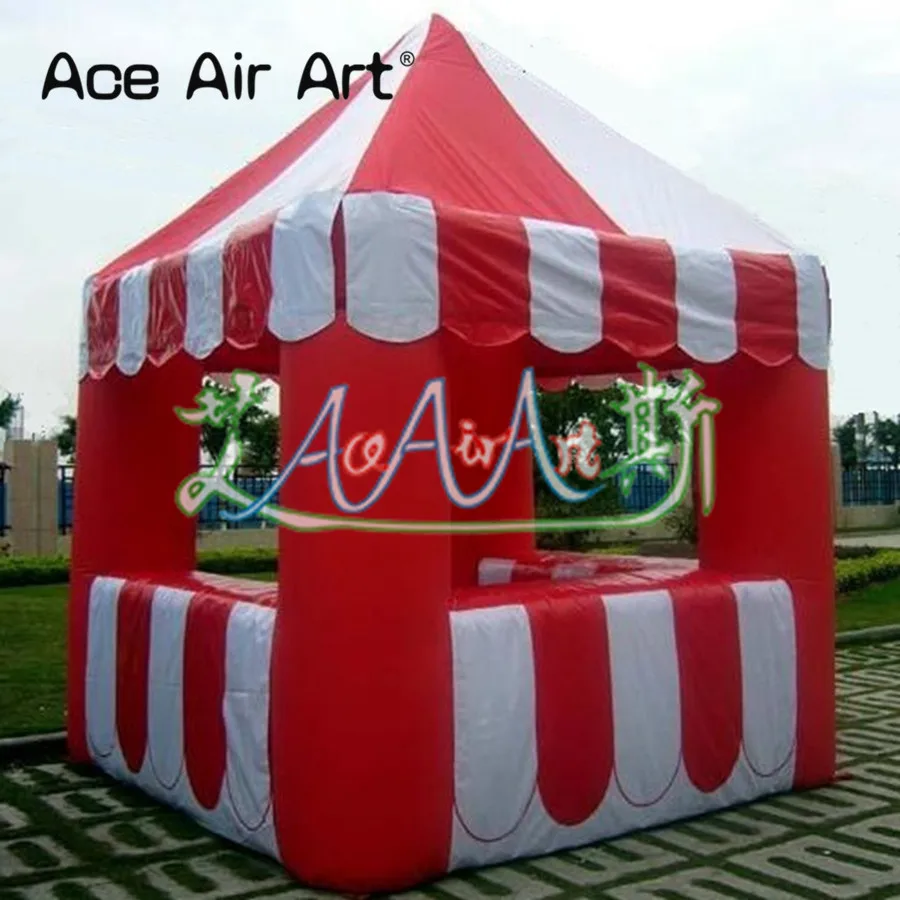 High quality square inflatable kiosk booth,ice cream concession tent