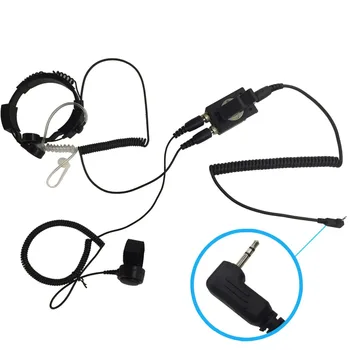 

New PTT Military Police Equipment Throat Mic Air Tube Headset for Motorola 1 Pin 2.5mm Walkie talkie two way radio