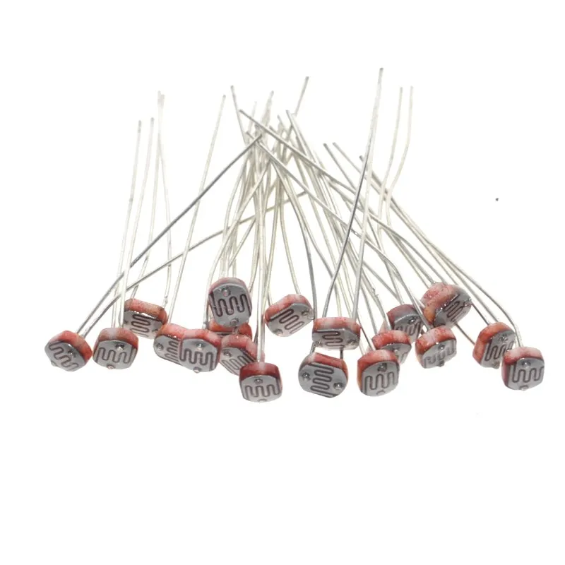 

20PCS x 5528 Light Dependent Resistor LDR 5MM Photoresistor wholesale and retail Photoconductive resistance for arduino