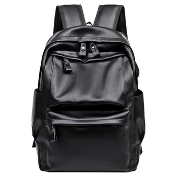 

Men Backpack Male Travel Backpack Mochila Teenage Boys School Bag Man's PU Leather Business Bag Large Laptop Shopping Travel Bag