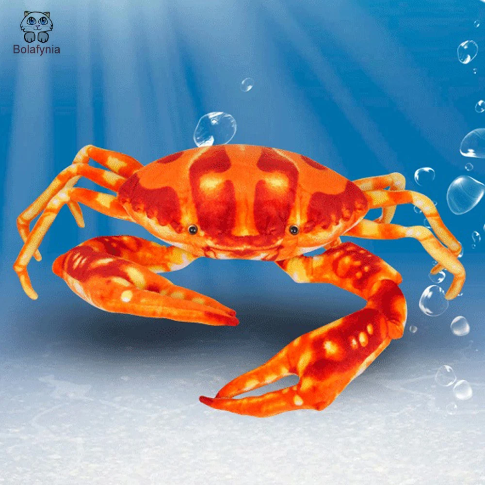 Children Plush Toy Ocean Pillow Red Green Crab Baby Kids Stuffed Toy For Christmas Birthday Gift