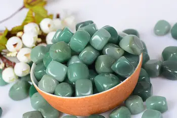 

100g Square Green Aventurine Tumbled Stones Crystal Mineral Planting Decor Lot