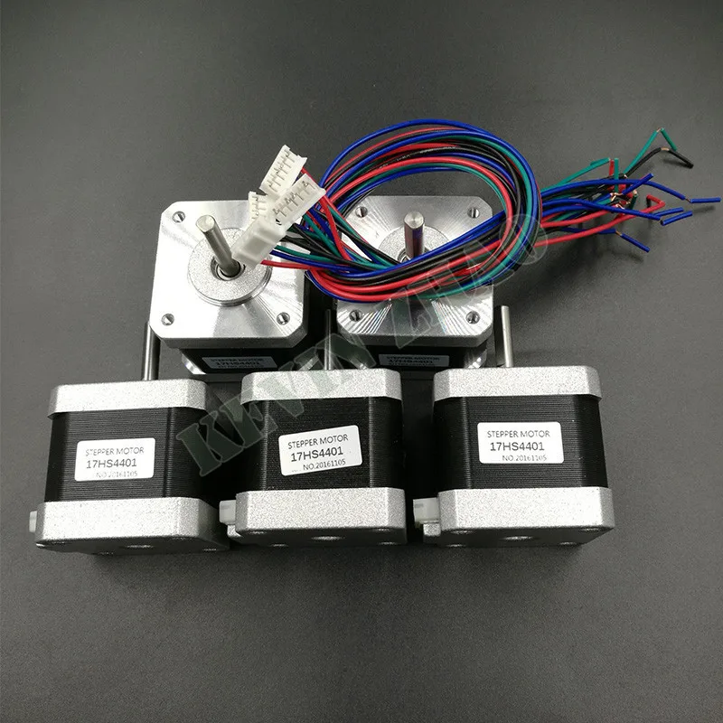 5 шт. 4 проводной шаговый двигатель Nema17 42bygh 1.7A (17HS4401) для 3D принтера и CNC XYZ|nema17 stepper