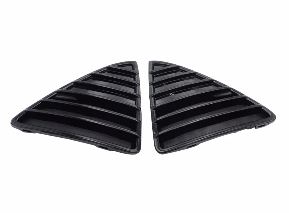 1Pair Gloss Black Front Bumper Lower Corner Grille Triangle Grill Car Styling Left&Right for