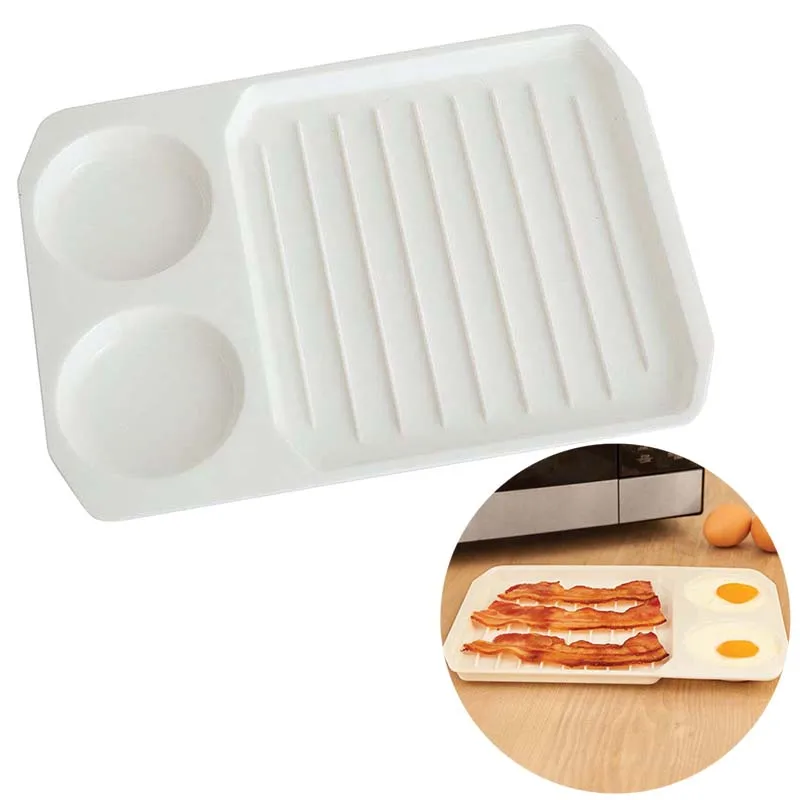 Hot 2 In 1 Kitchen Microwave Bacon Egg Tray Baking Mould For 2 In 1 Kitchen Microwave Bacon Egg Tray Baking Mould For Breakfast Bakeware Cooking Tool 2018ing