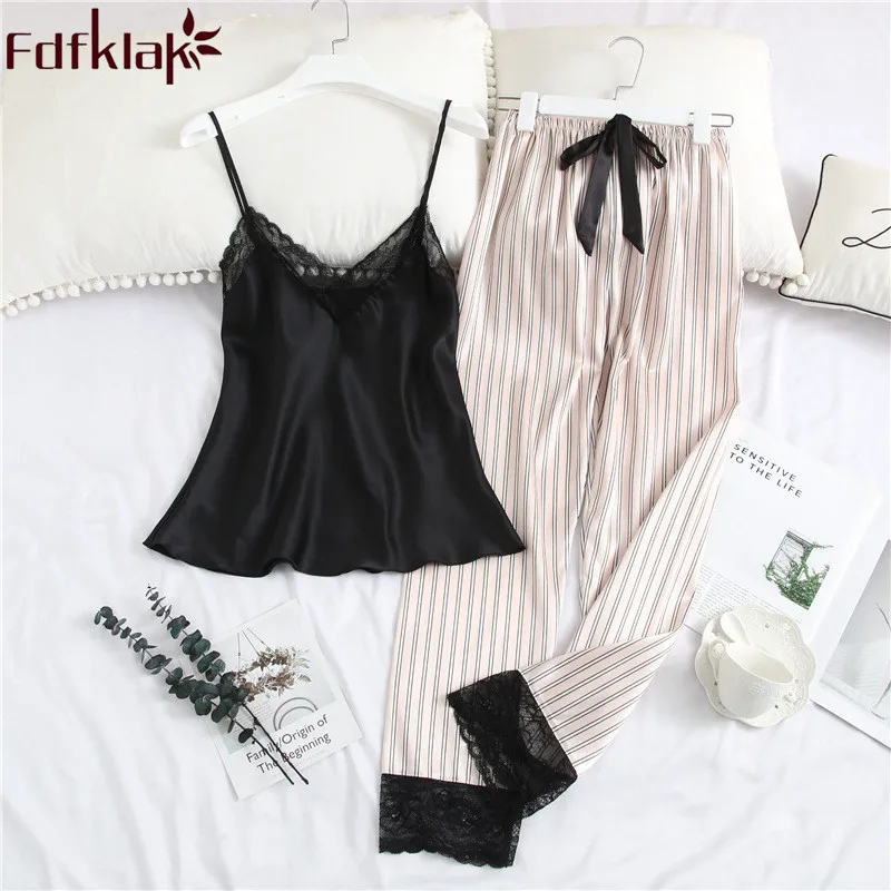 

Summer 2019 Sleepwear For Girl Sleeveless Sexy Lingerie Pijamas Women Pajamas Pyjama Femme Home Clothes Night Suit Fdfklak