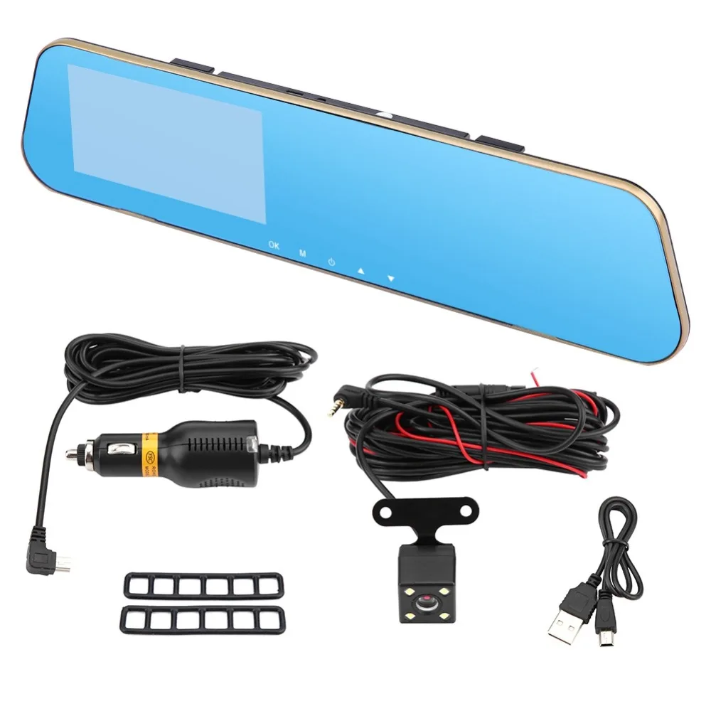 4 3Inches 1080P Full HD Car Rearview Mirror DVR font b Camera b font Dual Lens