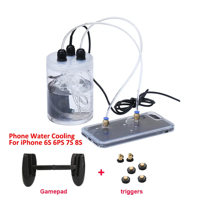 Охлаждающий пульт для вентилятора Pubg для мобильного телефона геймпад кулер в воде смартфон охлаждающая жидкость циркуляции триггер геймпад для iPhone 7P XR - Цвет: combination for 5.5