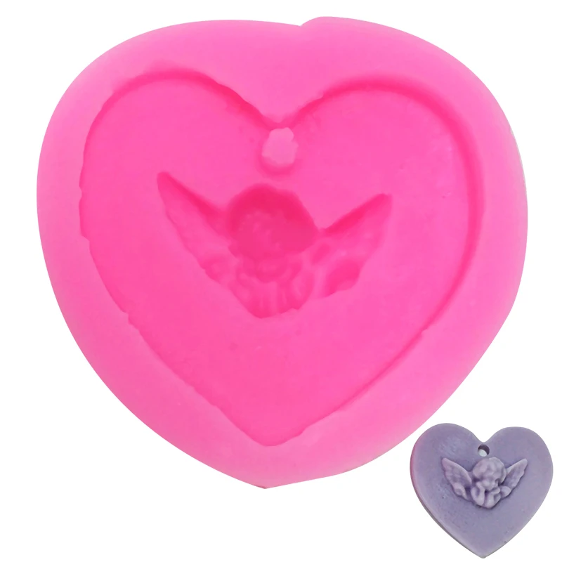 

DINIWELL Angel Shape Silicone Fondant Mold For Polymer Clay Handmade Soap Chocolate Cakes Baking Moulds DIY Decorating Tools