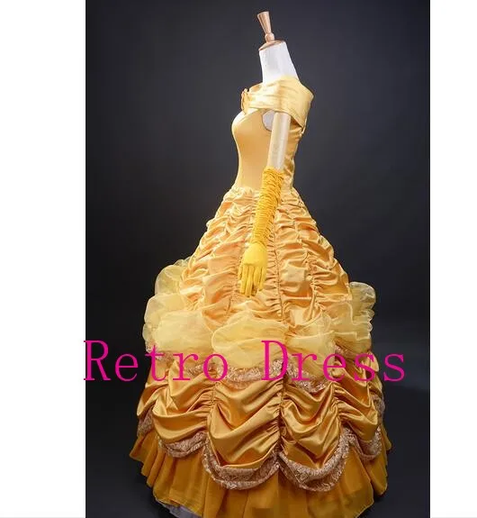 Взрослый костюм принцессы Белль женский костюм Красавица и Чудовище фантазия косплей костюмы на Хэллоуин для женщин платье на заказ