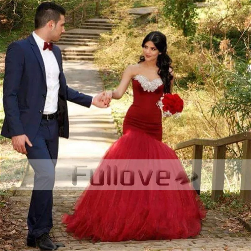 Red Sweetheart Corset Dress
