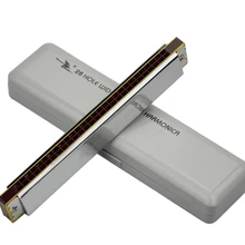 Swan Harmonica 28 Hole Tremolo Accent Wide Diapason Octave Mouth Harp Key of C Wide Diapason Range Armonica Music Instrument