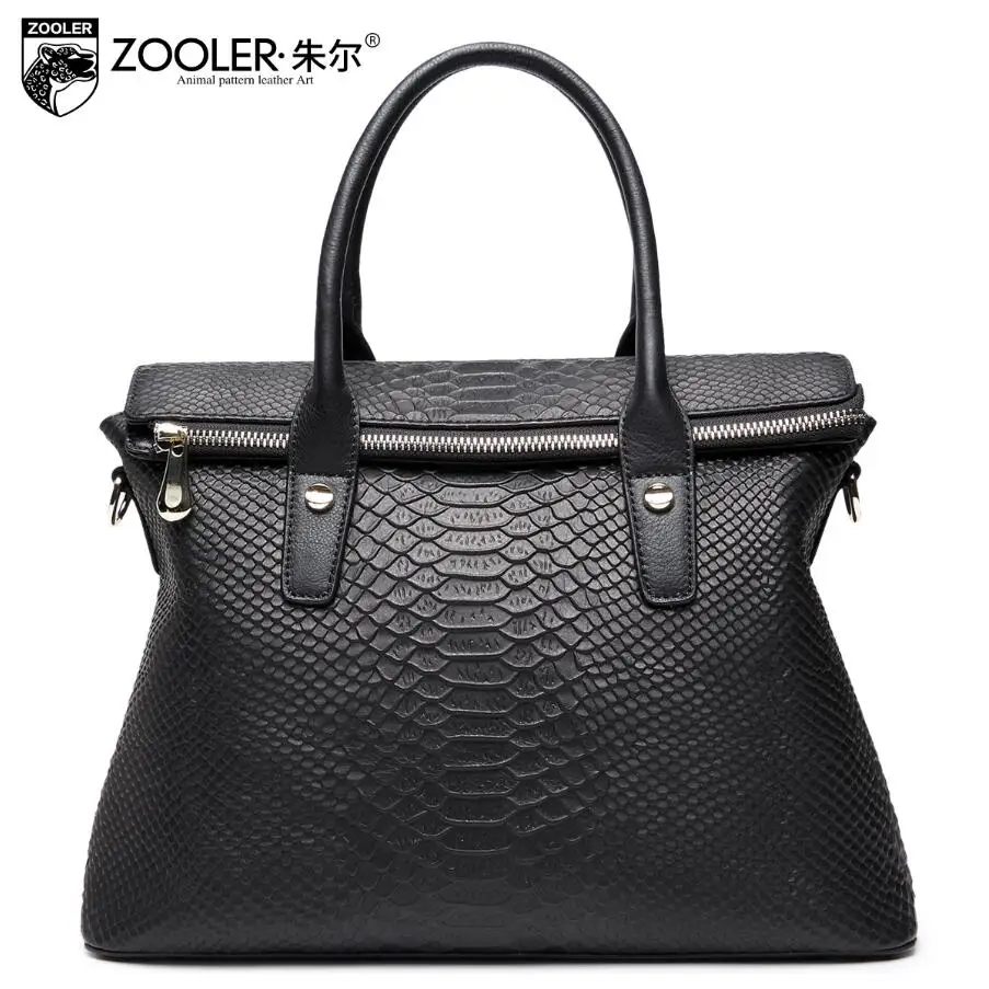 New zooler genuine leather women bag brands fashion Serpentine quality head layer cowhide women handbags shoulder messenger bag