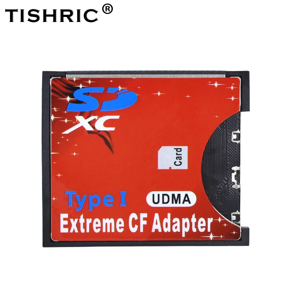 TISHRIC WiFi SD-CF карта адаптер MMC SDHC SDXC для стандартной компактной вспышки типа I карта конвертер UDMA кардридер для камеры