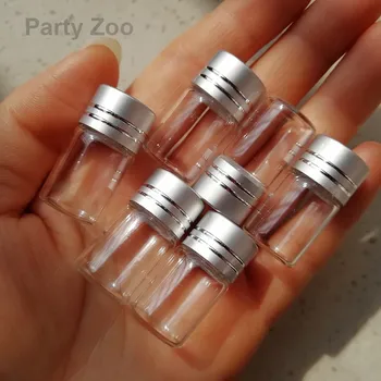 

2000 x 2ml Small Glass Capsule Storage Bottle with Silver Top Portable Clear Phials Little Jar wholesale