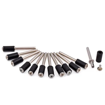 

10pcs 1/4" Sanding Bands Mandrels Rotary Tools For Dremel Accessories Rod Drum Rubber Mandrels For DREMEL Tools Abrasive Tools