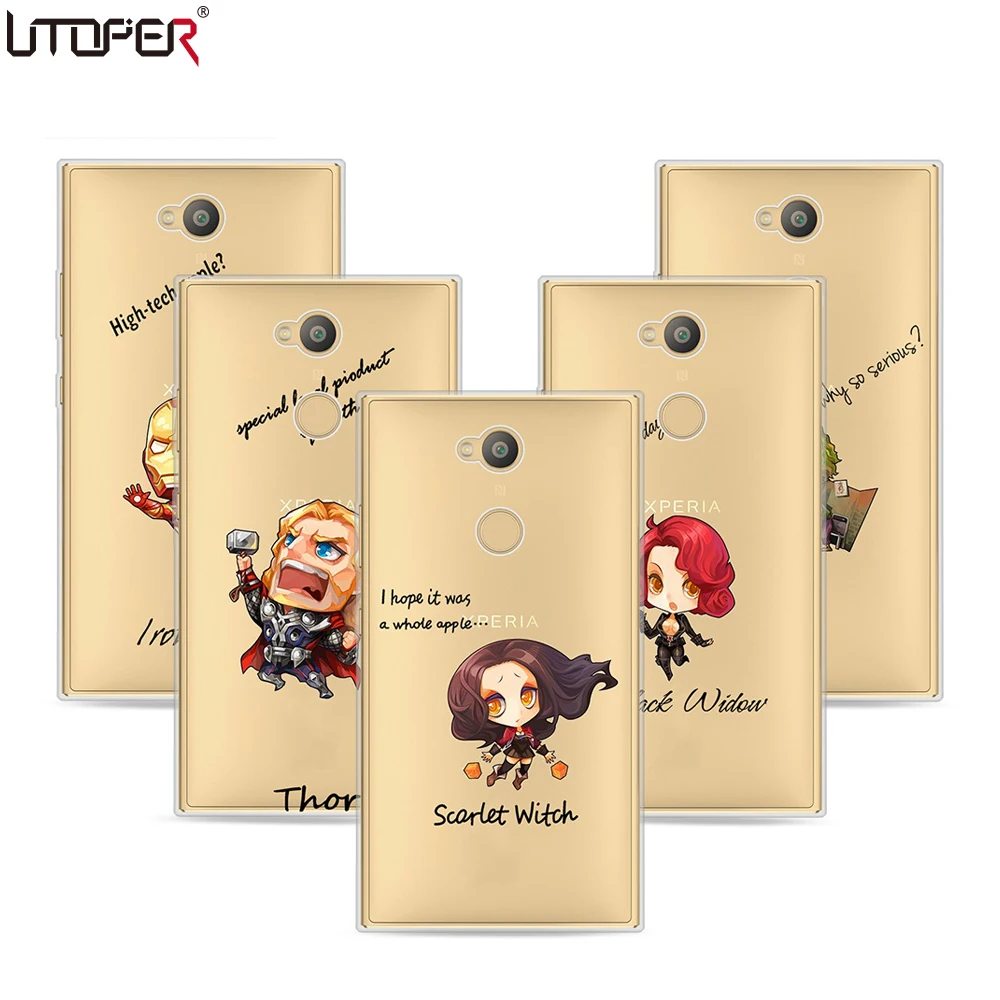 UTOPER Avengers Case For Sony Xperia L2 Silicone Cover Soft TPU Iron Man L1 Ultra slim Covers |