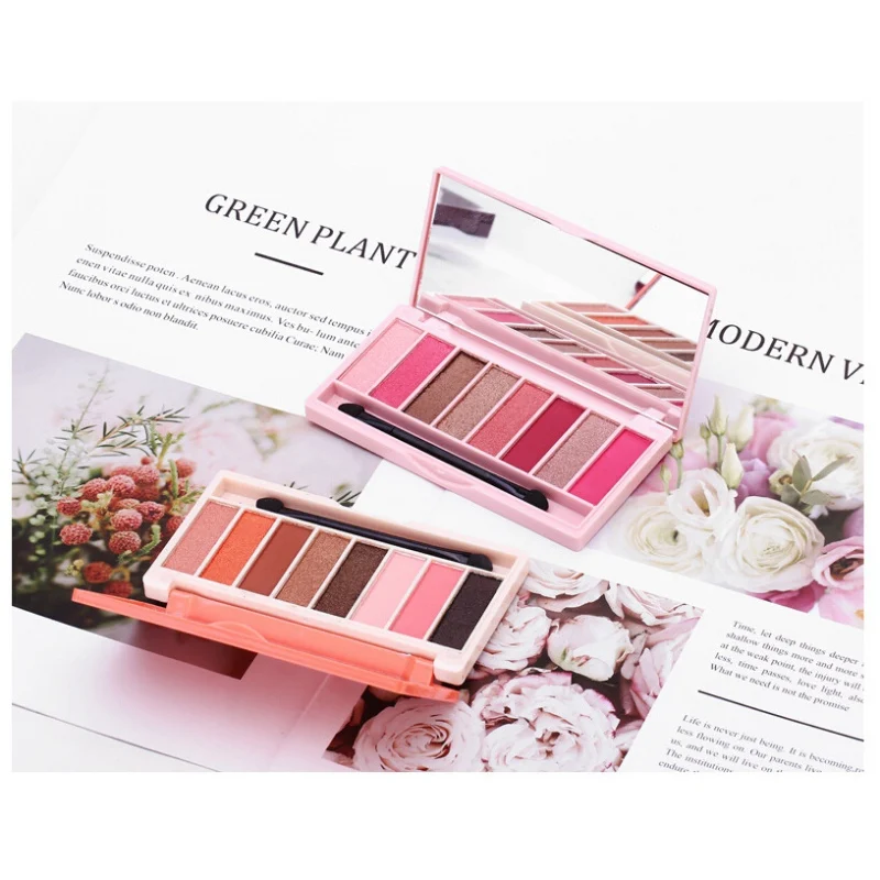 

8 Color Silky eyeshadow Pearlescent Makeup Glitter Pigment With Brush Shimmer Matte Smooth Eye Shadow Makeup Tray