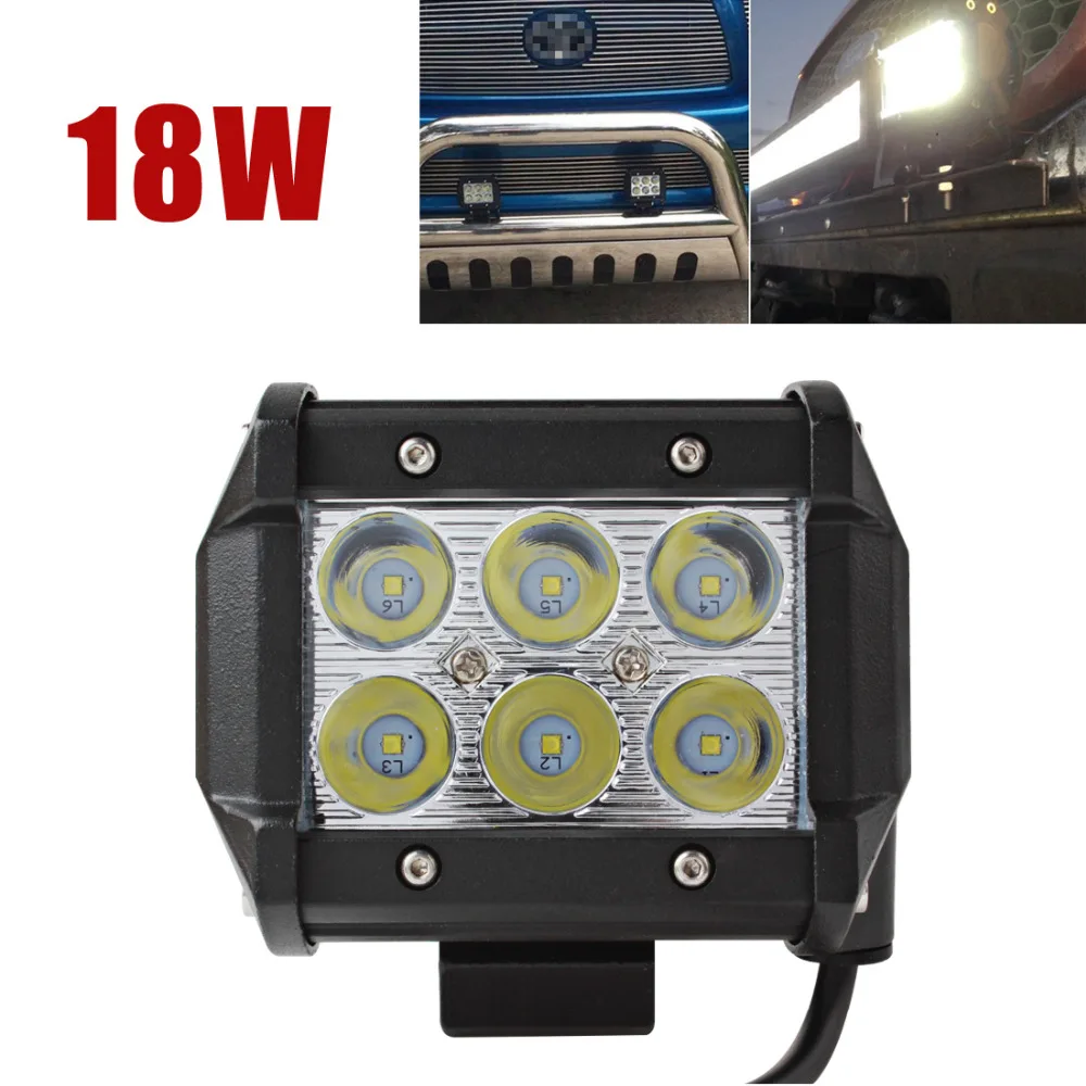 3.7 Inch 12V 18W 1440LM LED Work Light Offroad Car Driving Lamp for