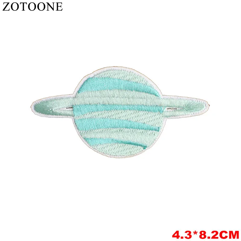 ZOTOONE Iron On Space Patches For Clothes Backpack Diy Applique Embroidered Star Planet Astronaut Patch Stickers Decoration E 