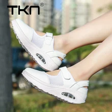TKN/ летние женские воздухопроницаемые кроссовки, визуально увеличивающие рост; удобные женские белые сандалии из сетчатого материала; женские эспадрильи; 1168