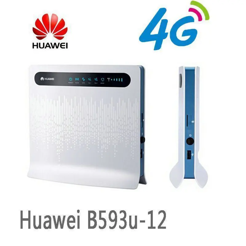 Unlocked Huawei B593u-12 4G CPE WiFi Router 100Mbps LTE FDD 800/900/1800/2100/2600MHz Wireless Router Mobile Broadband Hotspot