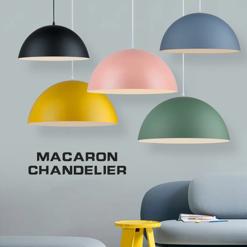 

Modern lamp Minimalist Colour Pendant Lights Led Aluminum Pendant Lamp Restaurant Cafe Dance Room Office Cafe Decor Hanging Lamp
