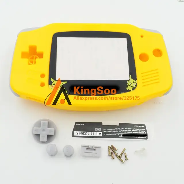 for po kemon pi kachu ma rio yellow red full set housing for gameboy