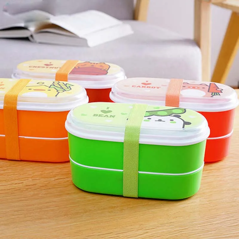 

Baby Dishes Lunch Box PP Material BPA Free Children Feeding Bowl Portable School Bento Kids Baby Dinnerware Set
