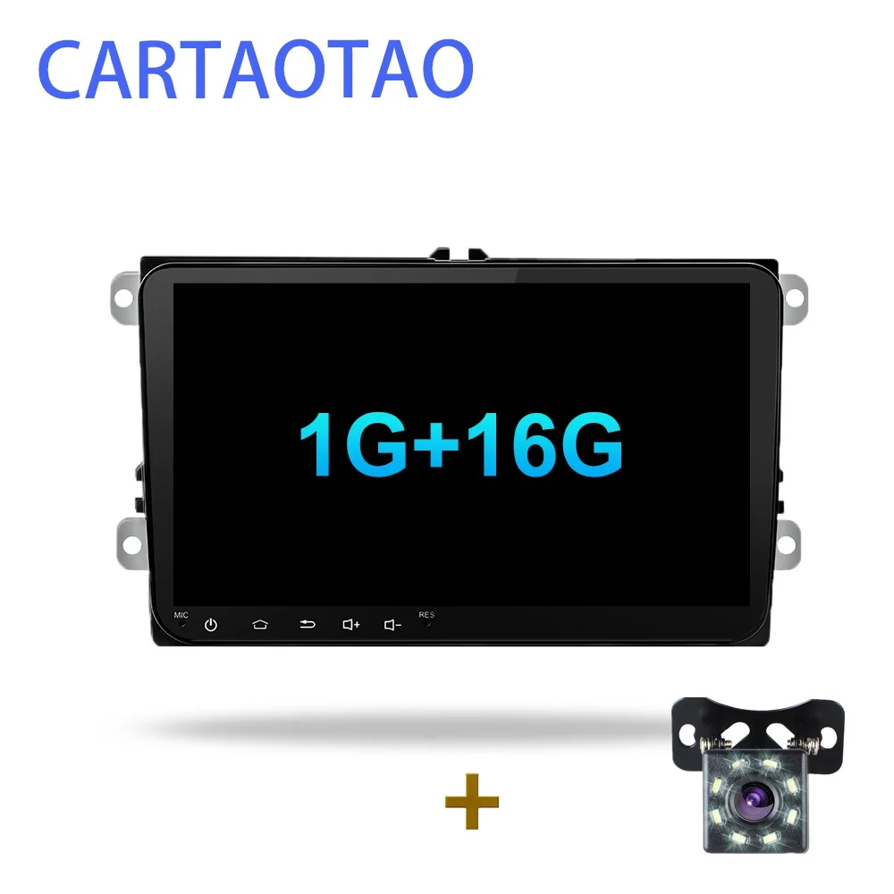 G-702-VW-1G-SXT " Android 8.1 GO автомобильный радиоприемник GPS навигатор для Volkswagen Skoda Octavia Golf 5 6 Touareg Passat B6 Jetta polo Tiguan audio WIFI - Цвет: G-702-VW-1G-SXT